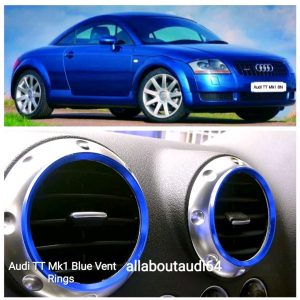 Audi TT Mk1 8N 1999-2006 Blue Air Vent Rings x 4